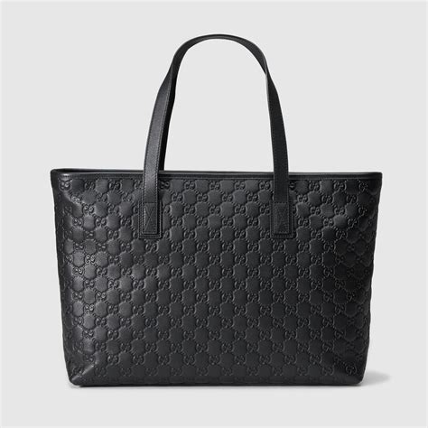 gucci leather driver with web black|gucci black leather tote bag.